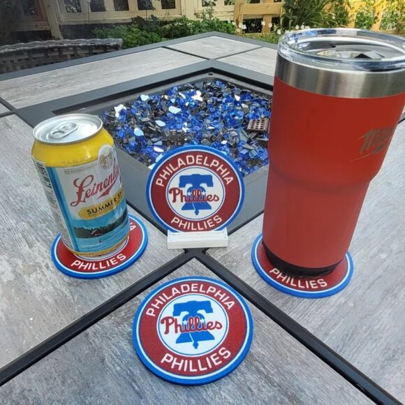 Philadelphia Phillies Coaster Set - 3D Printed - (Set of 4) - Picture 2 of 3